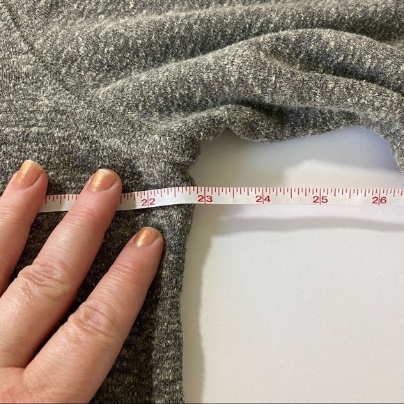 Loft Lou & Grey Sweatshirt Marled Gray Cream Shoulder Accent Sz XL Long Sleeve - Picture 7 of 9